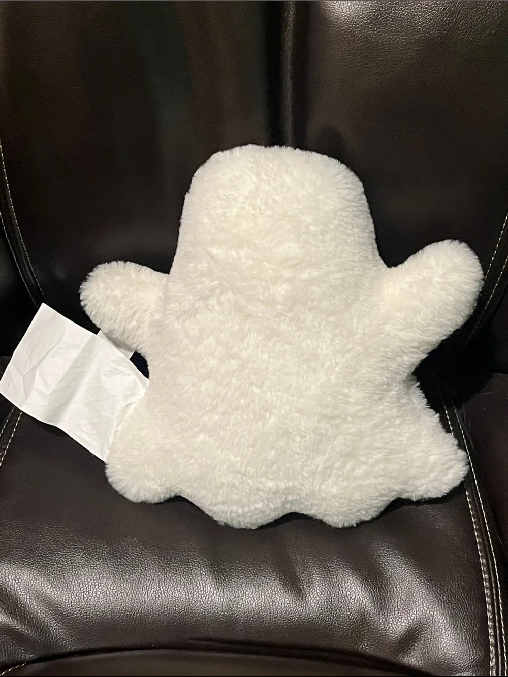 Halloween Fuzzy Ghost Plush Throw Pillow 12” NWT Celebrate Together Kohl's